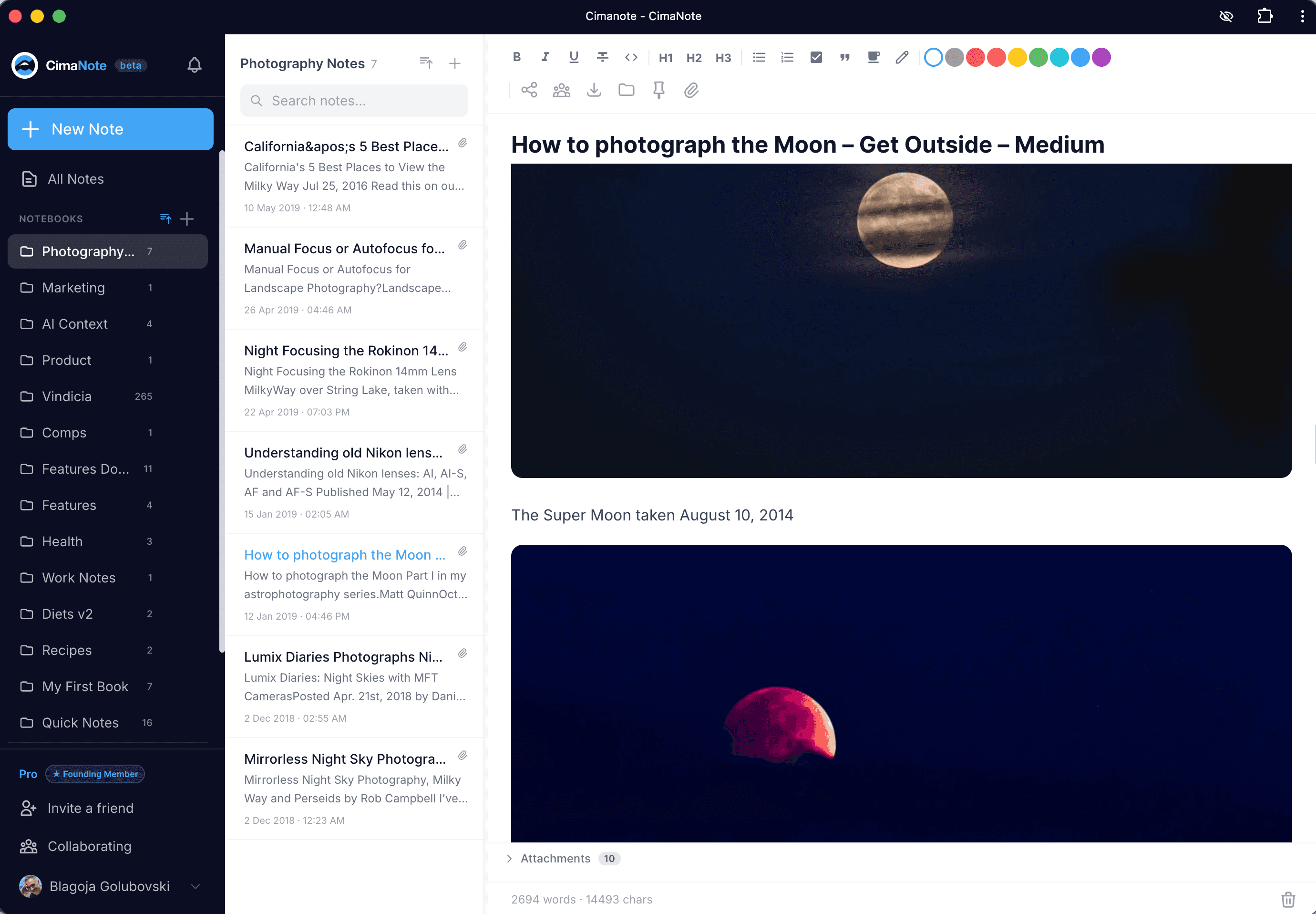 Cimanote real-time collaboration with multiple cursors